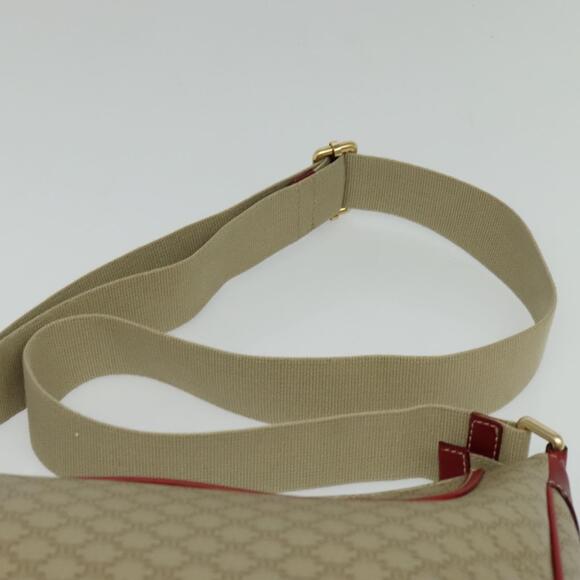 CELINE Macadam Canvas Shoulder Bag Pvc Beige Gold - Picture 8 of 12